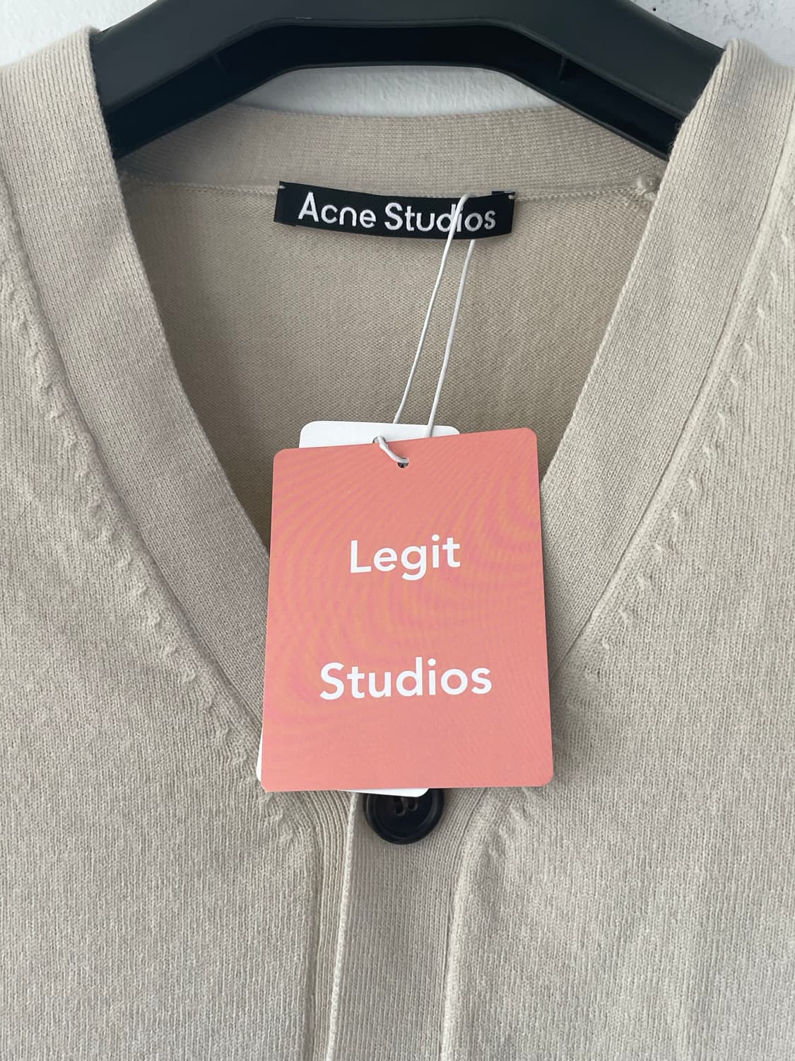 아크네 스튜디오 메리노울 페이스로고 니트 베이지 새상품 상품이미지6