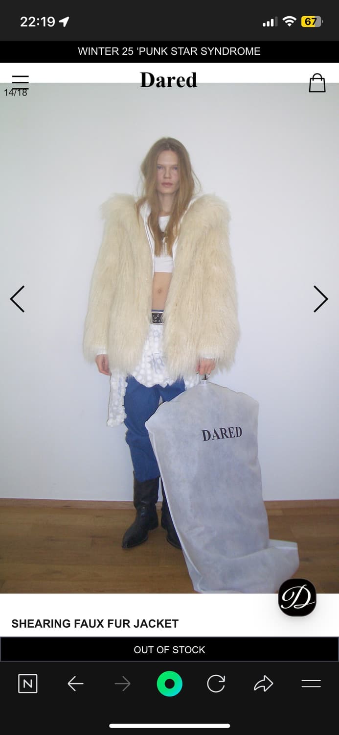 (삽니다) 데어드 퍼자켓 SHEARING FAUX FUR JACKET  상품이미지2