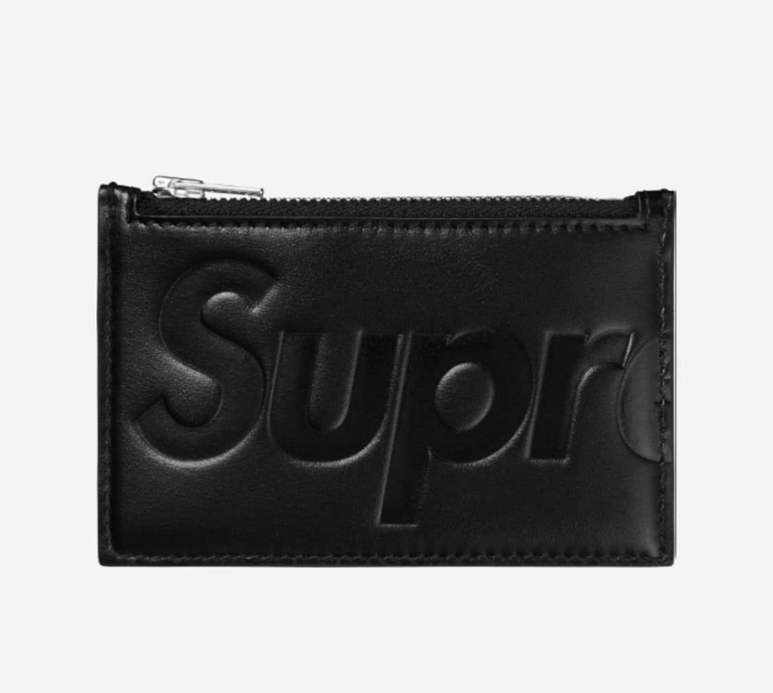 Supreme Leather Card Holder Black - 25FW 상품이미지1