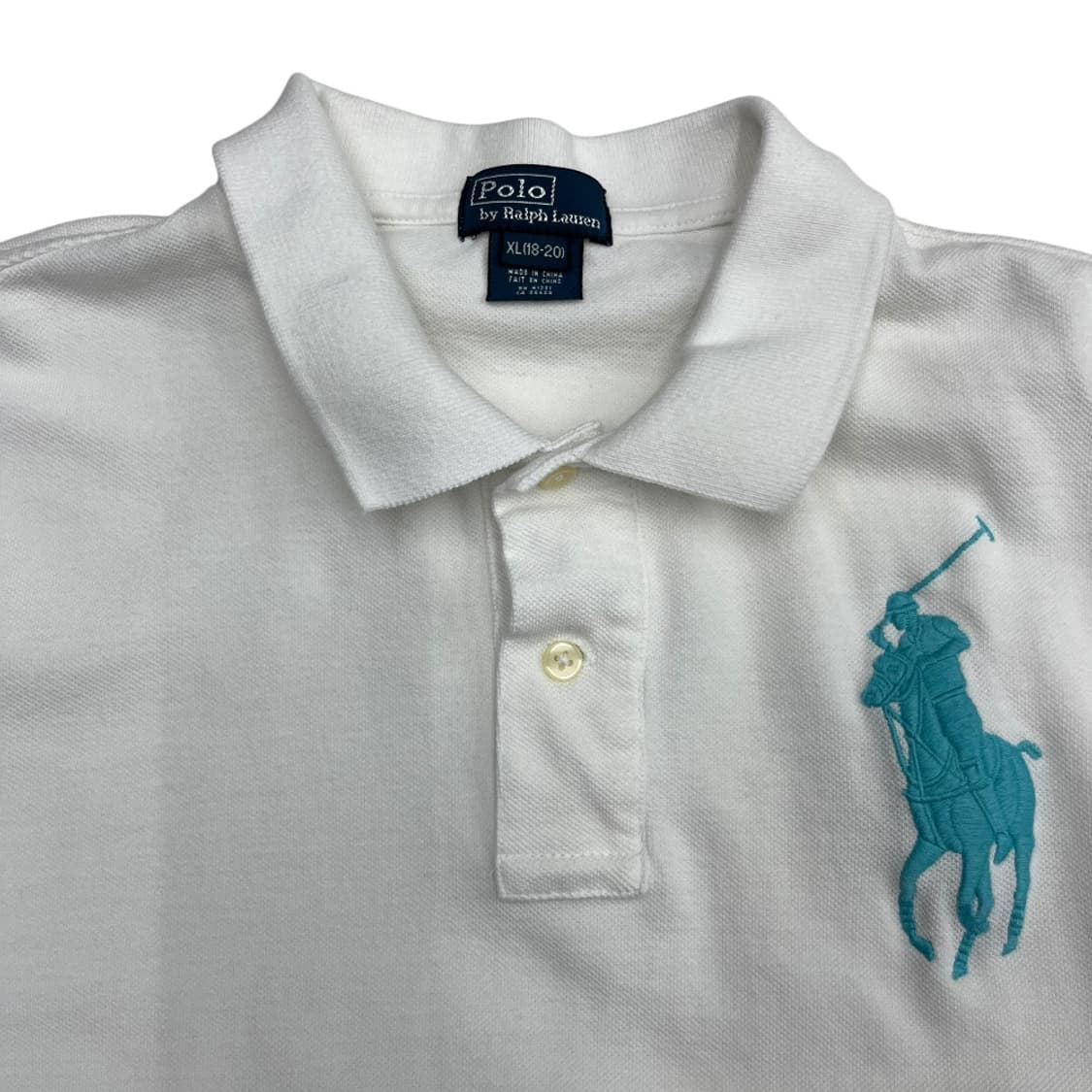 폴로 랄프로렌 민트 빅포니 화이트 카라 반팔 XL 상품이미지4