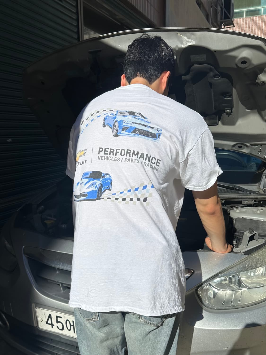 Chevrolet performance logo print T-shirt 상품이미지2