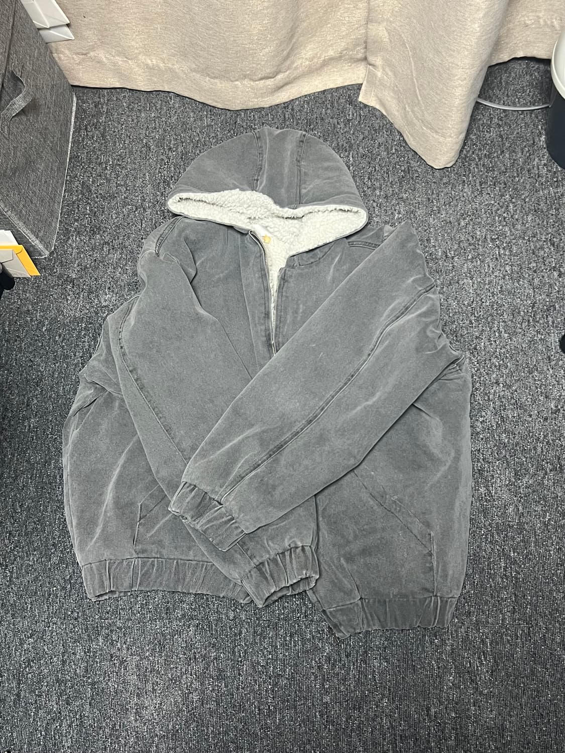 디서먼트 웨스턴 피그먼트 양털 워크집업 상품이미지2