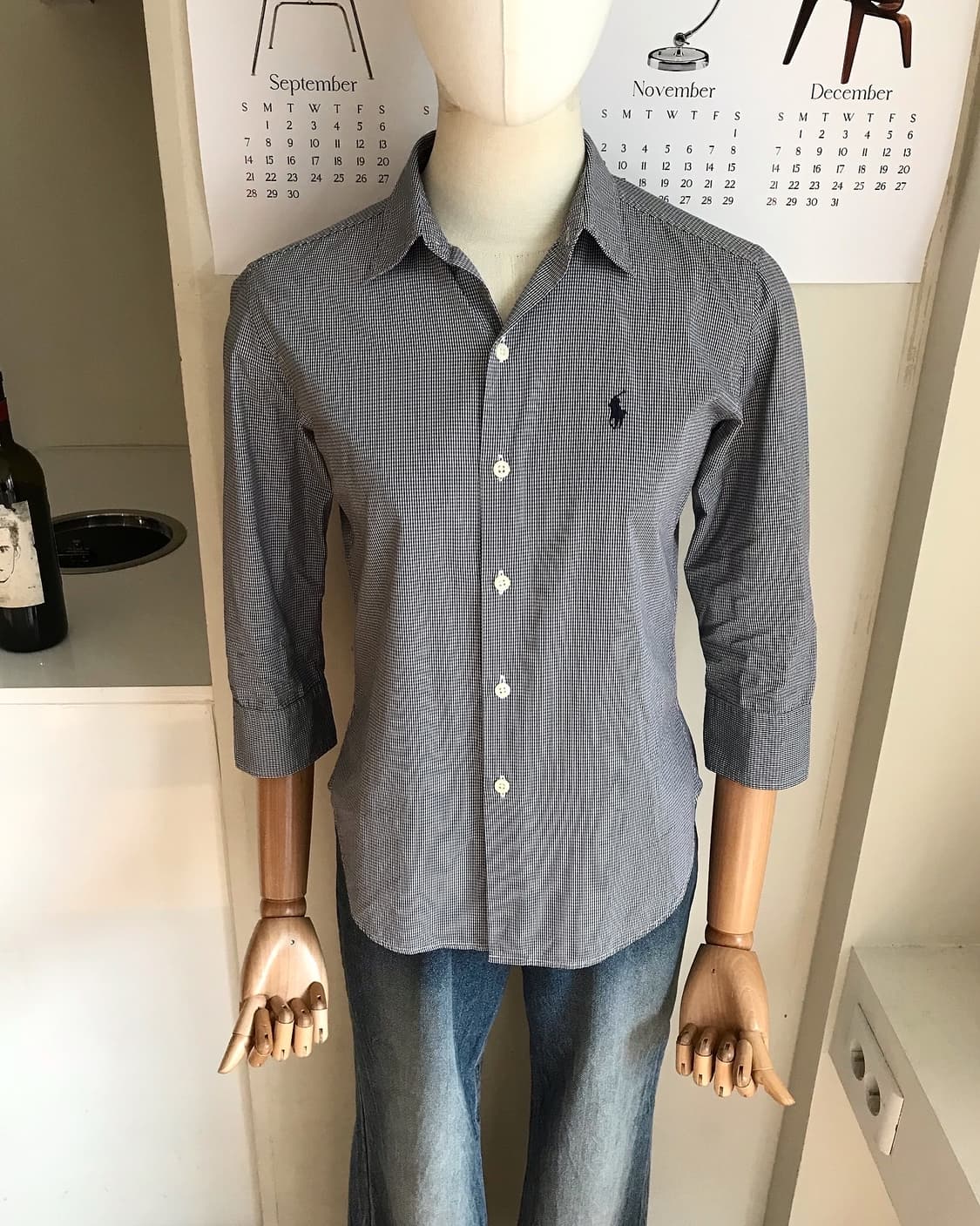 폴로 잔체크 7부 셔츠 상품이미지9