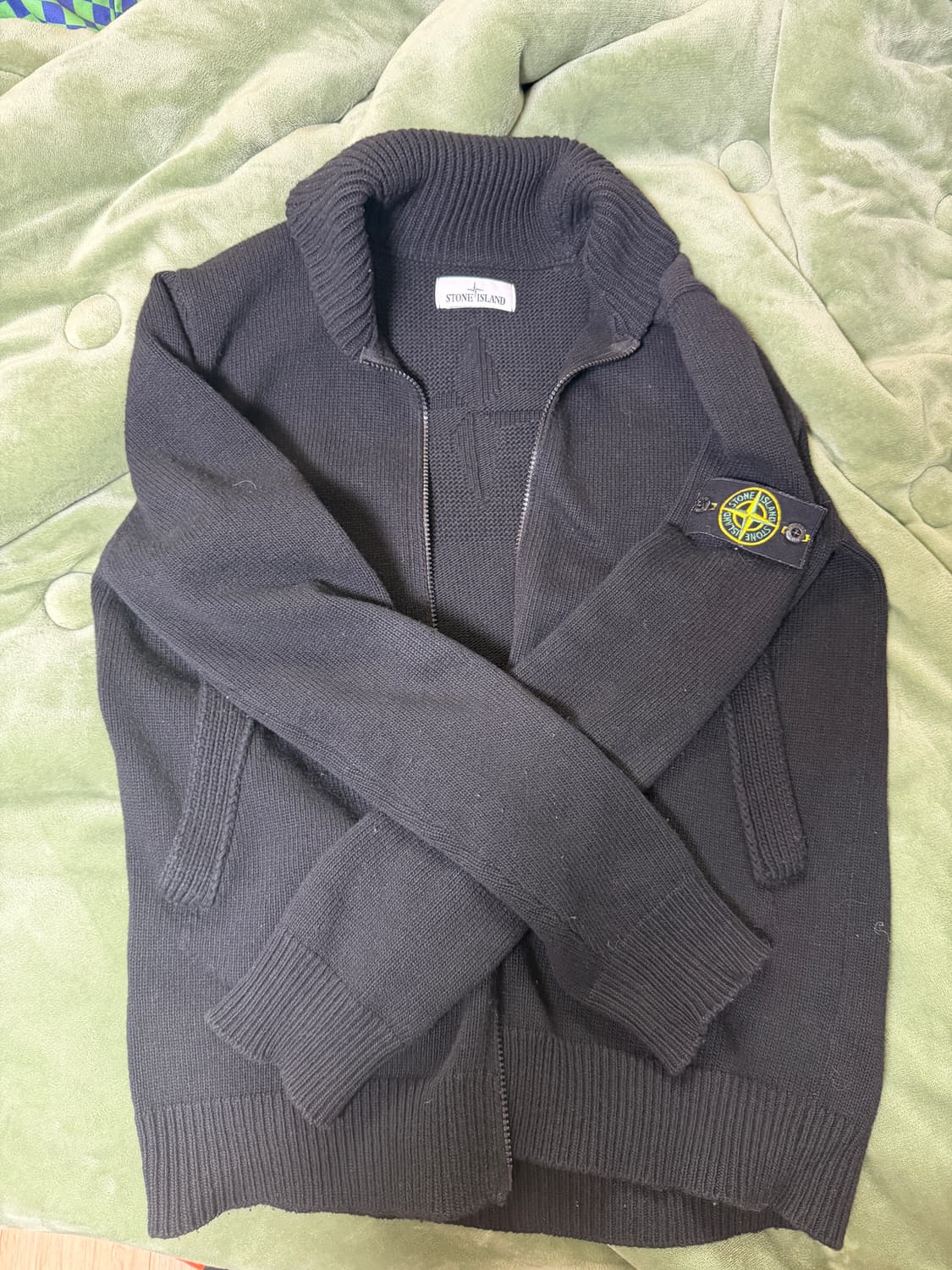 스톤아일랜드 울 니트집업 상품이미지1
