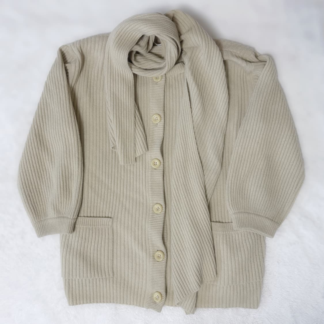 Chloe 끌로에 울 머플러 니트 가디건 상품이미지1