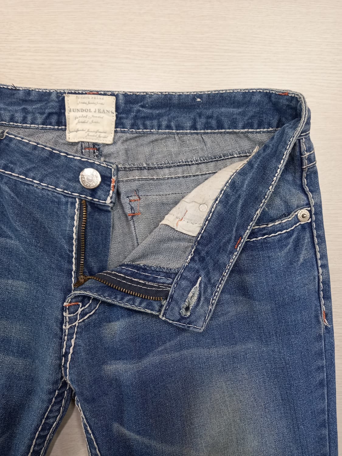 32-33 JUNDOL JEANS 골반 워싱 스판 부츠컷 32-250 상품이미지6