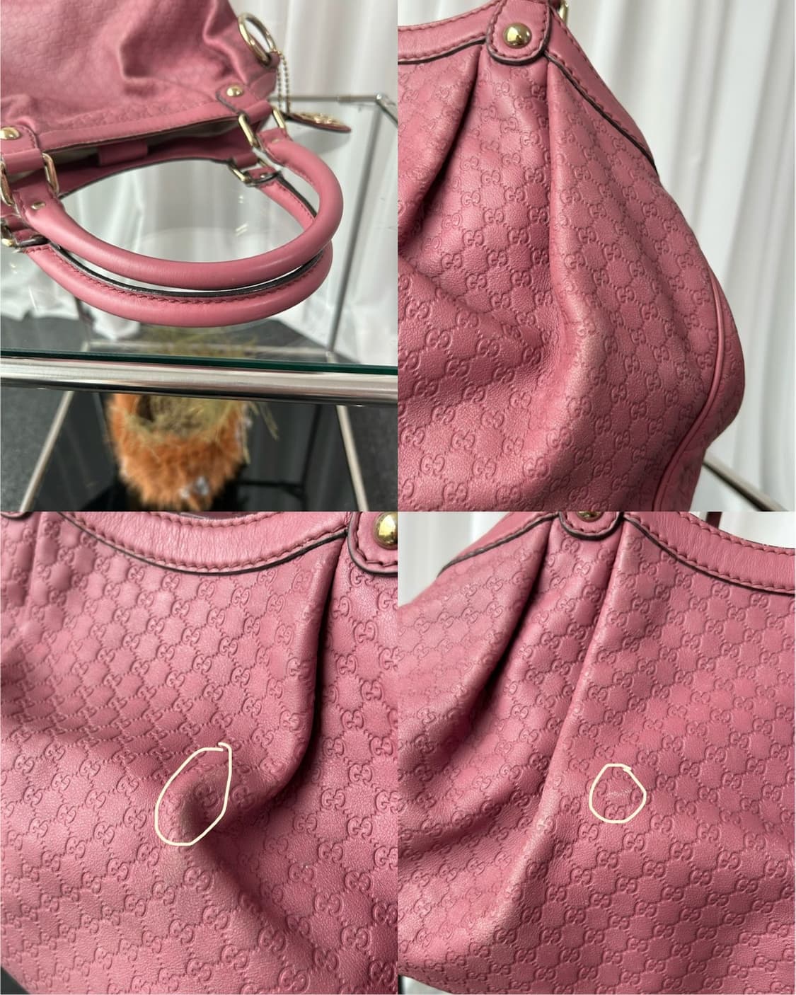 구찌 핑크 수키 레더 숄더백 상품이미지7