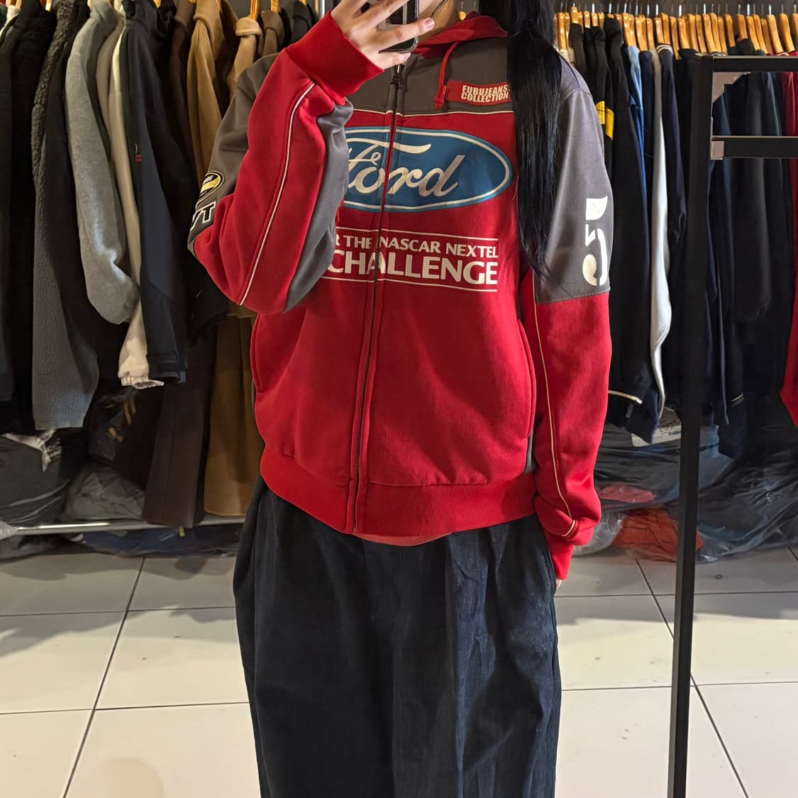 FUBU Ford 레이싱 올드스쿨 후드집업 상품이미지3