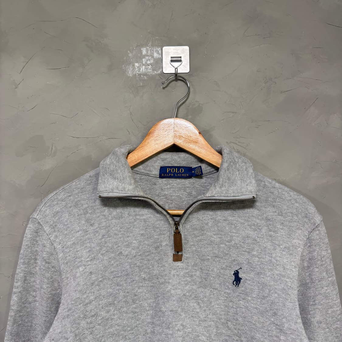 폴로 랄프로렌 니트 반집업 그레이 상품이미지2