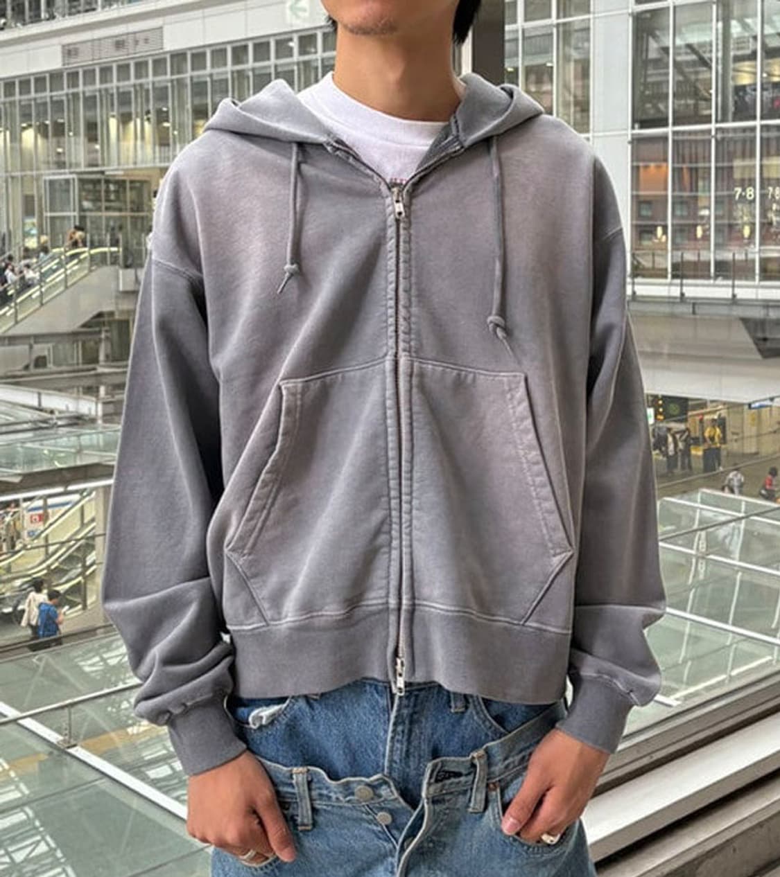 BEAMS - 25SS HEAVY COTTON FADE HOOD ZIP 상품이미지2