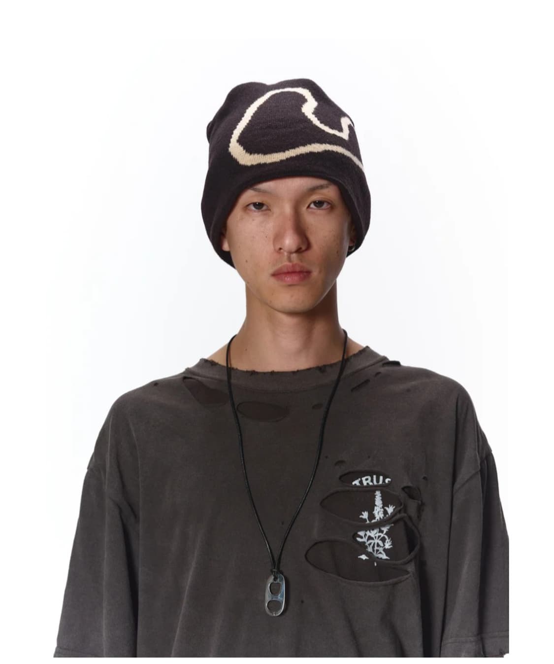 [새상품] 지에다 니트 비니_블랙 상품이미지1