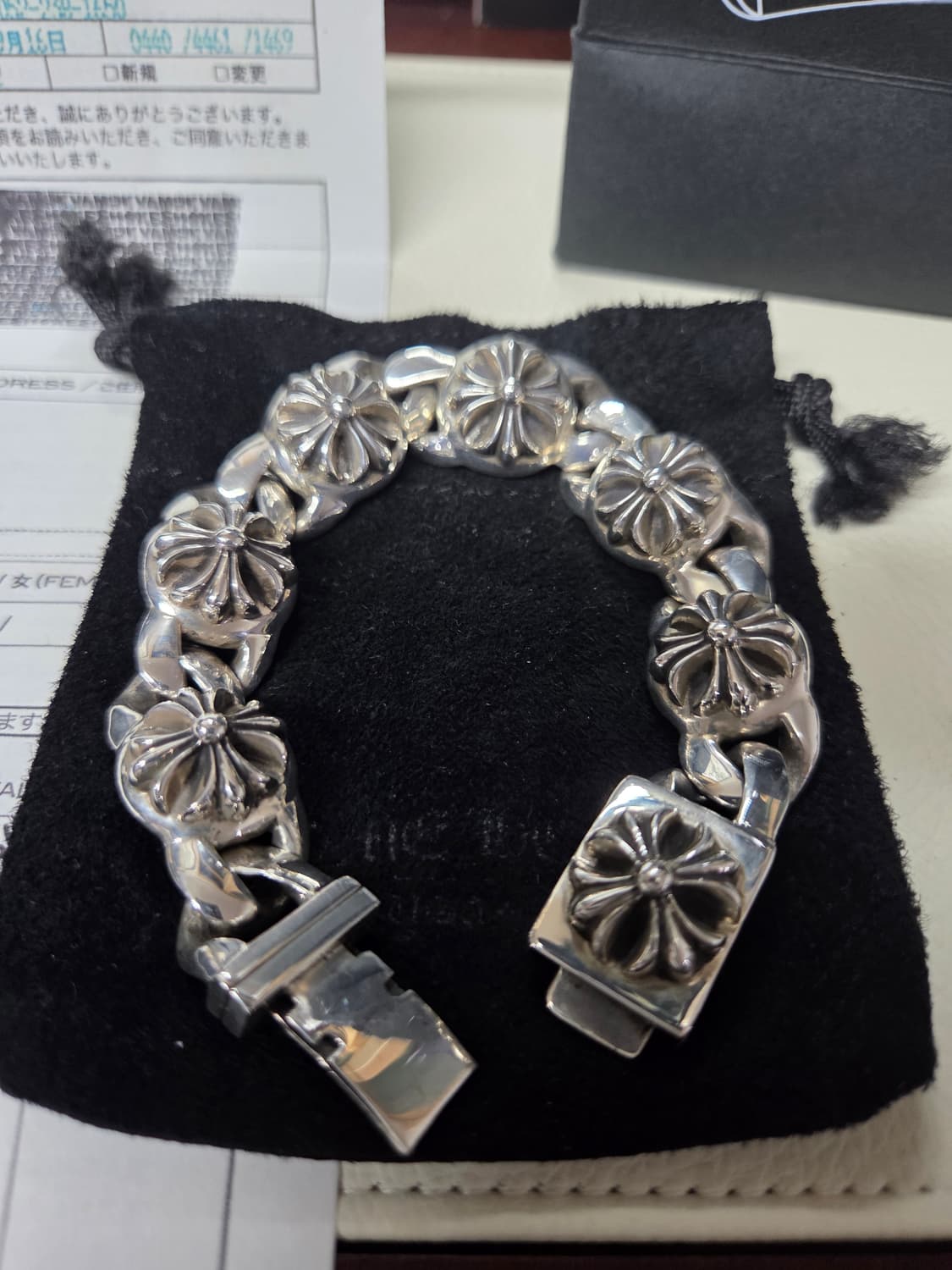 크롬하츠 크로스 링크 팔찌 상품이미지2