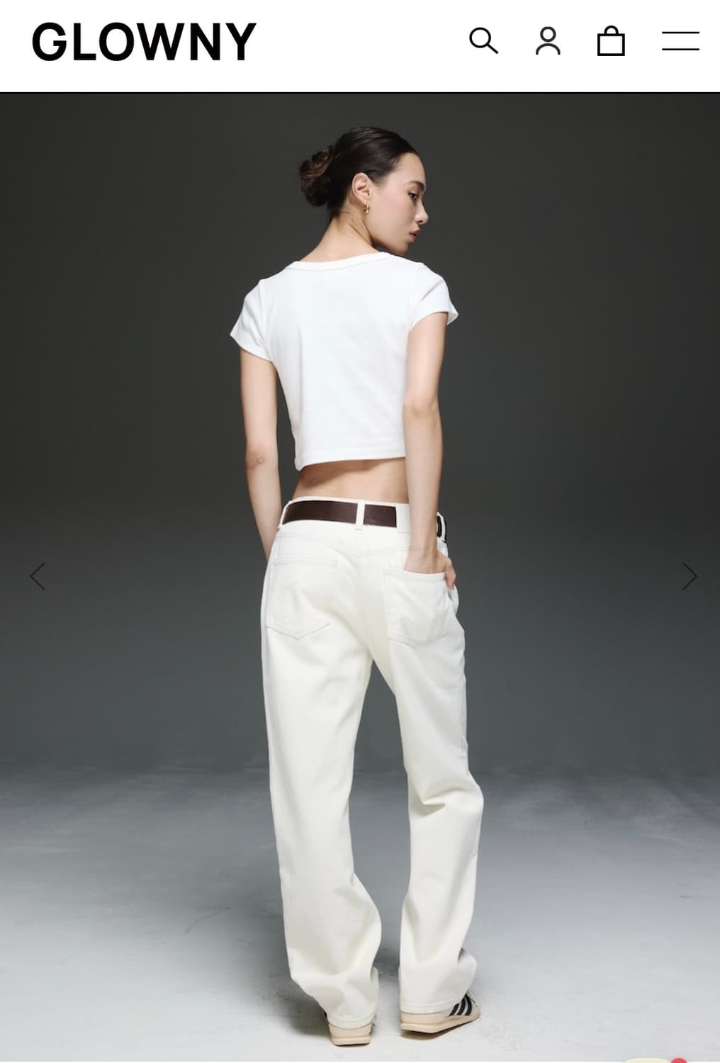 Glowny Jane jean white M 상품이미지5