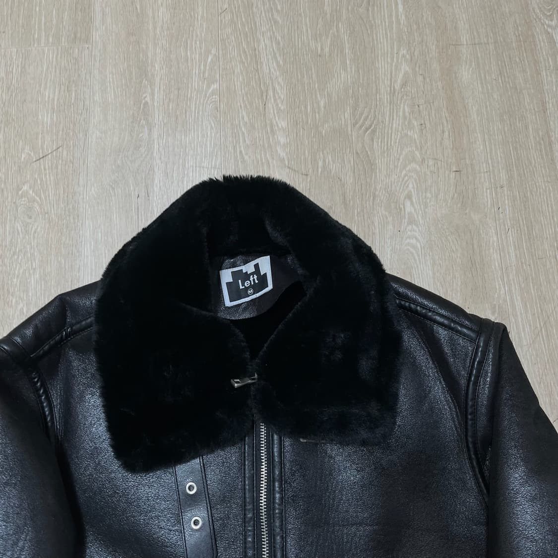 LEFT 남성 레더 양털 무스탕 가죽자켓 M/95  상품이미지2