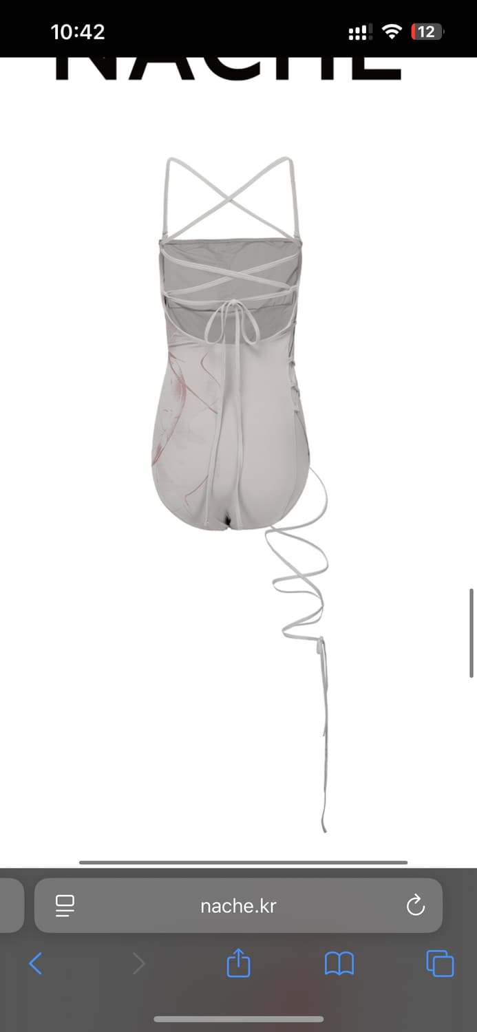 새상품 나체 nache COSMIC SWIM SUIT LIGHT GRAY 상품이미지3