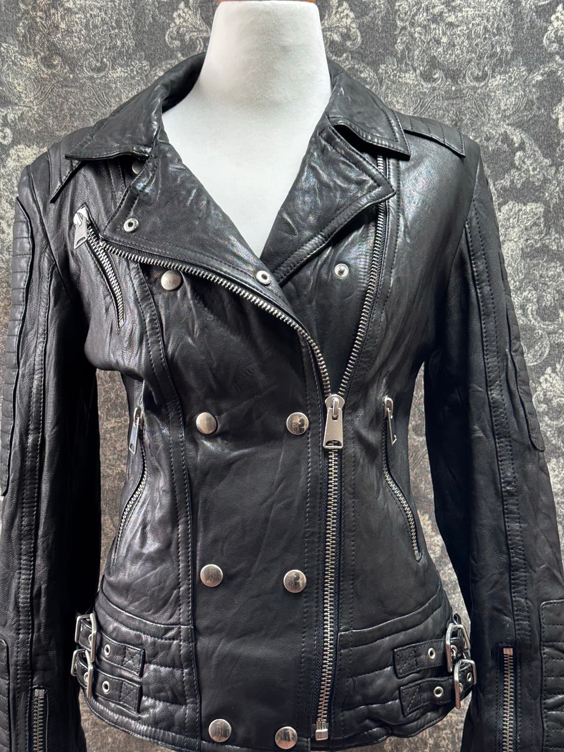 쉘 내추럴 라이더 가죽 자켓 상품이미지2