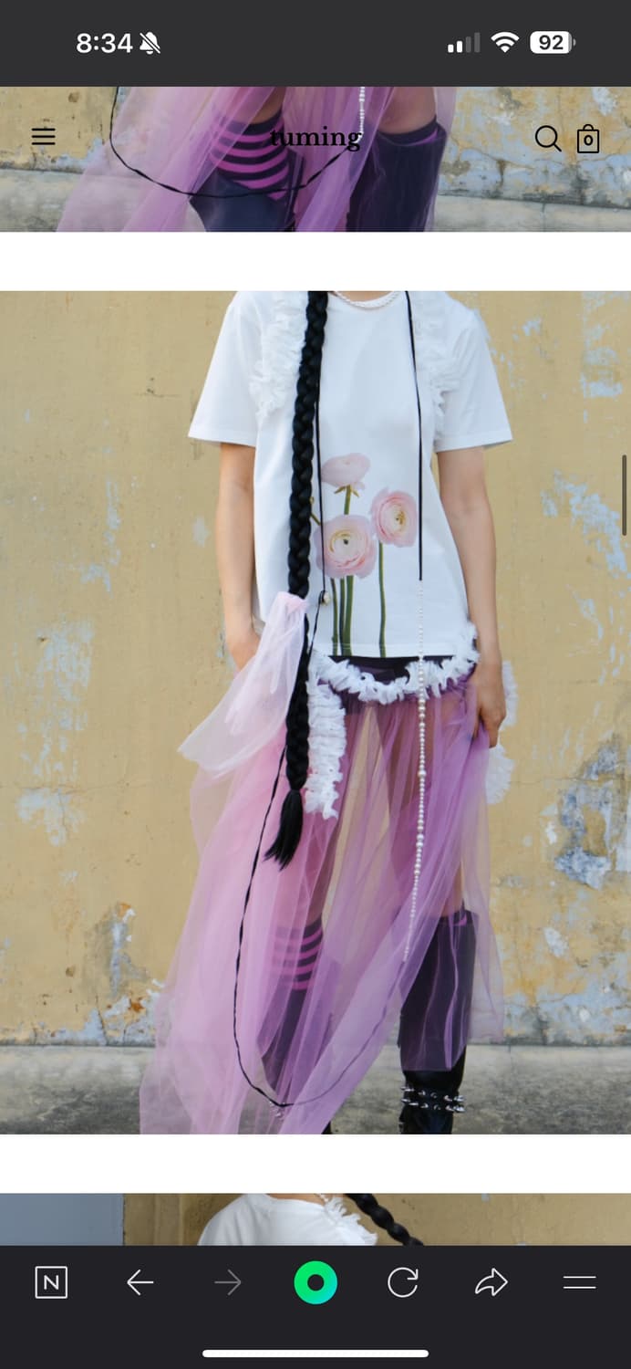 투밍 tuming RUFFLED BOUQUET T-SHIRT 상품이미지3