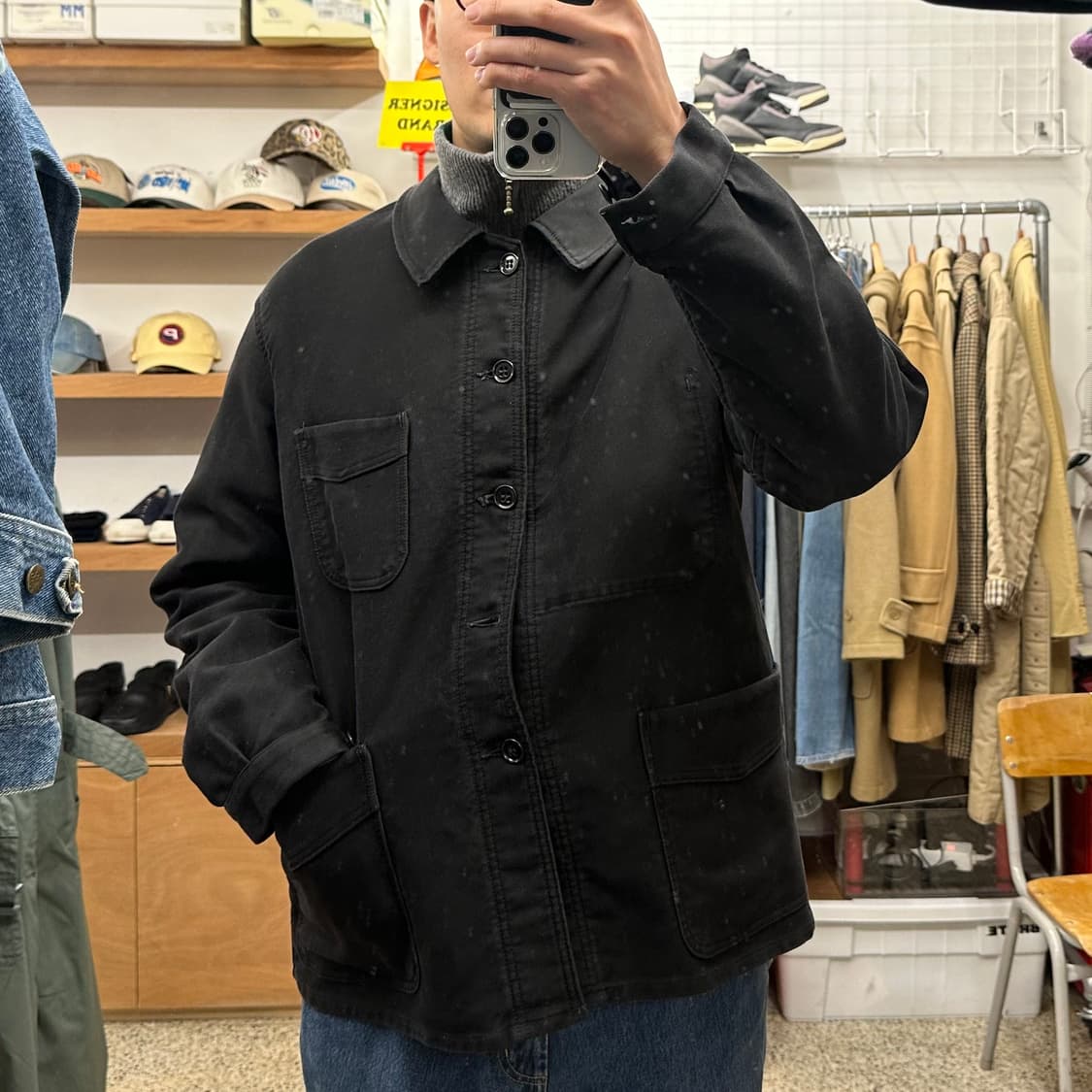 70’s 아돌프 라퐁 몰스킨 프렌치 워크자켓 상품이미지7