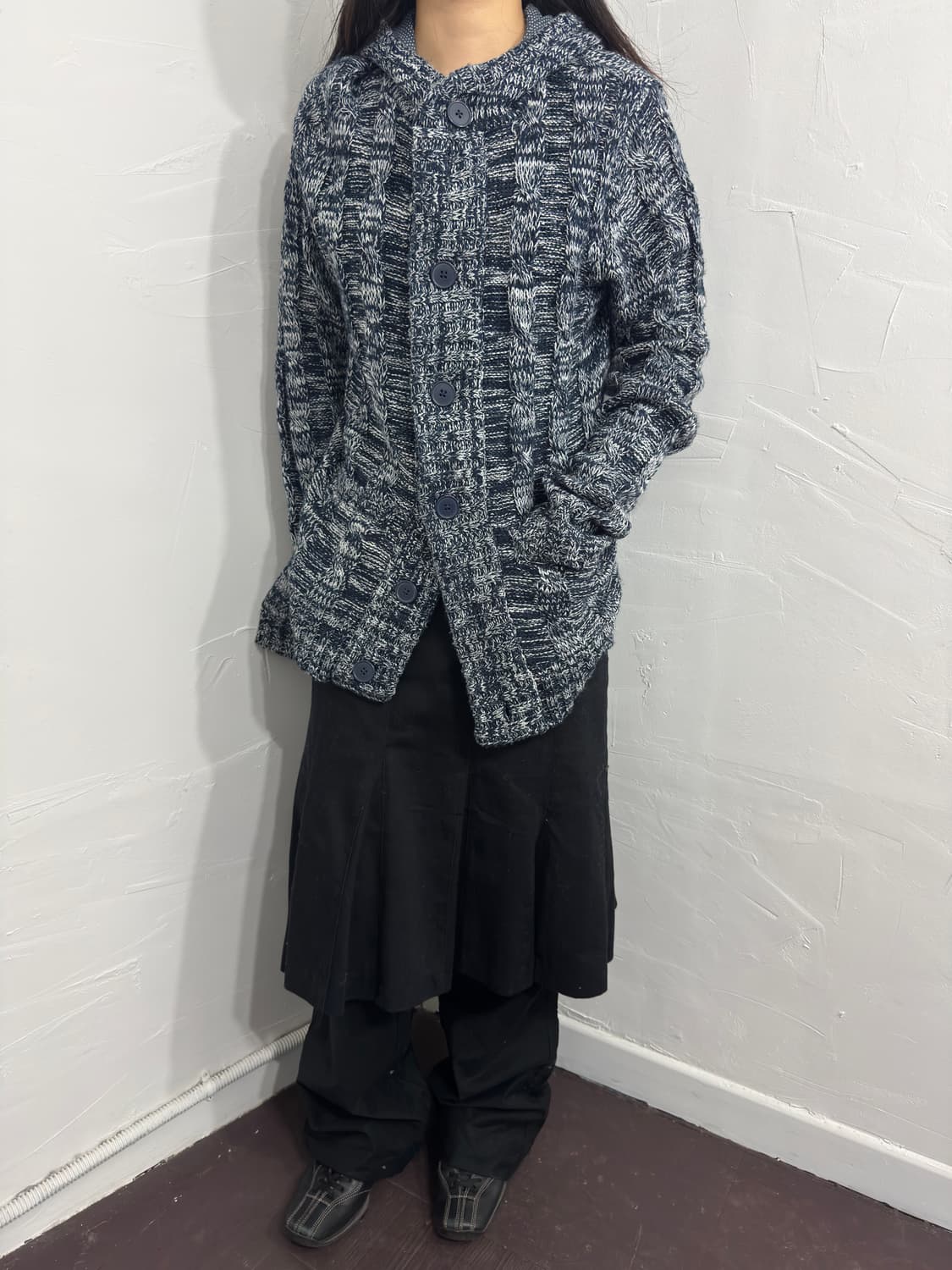 tk knit hood cardigan 상품이미지4