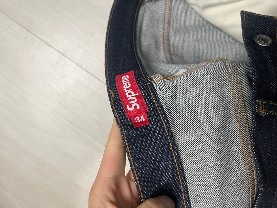 슈프림 리지드 배기 셀비지 데님 숏츠 34 상품이미지4