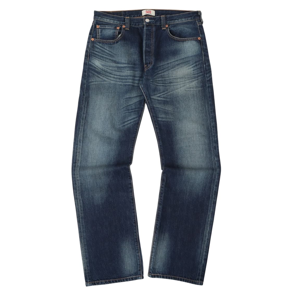 리바이스 501 스트레이트 레그 버튼플라이 워싱진 데님팬츠 상품이미지5