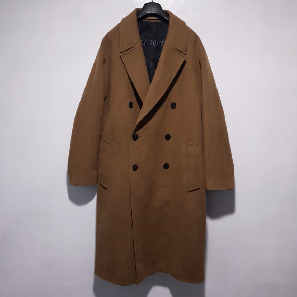 실측 L) 인사일런스 X 분트 더블 울 캐시미어 블렌드 코트 자켓 카멜 상품이미지1