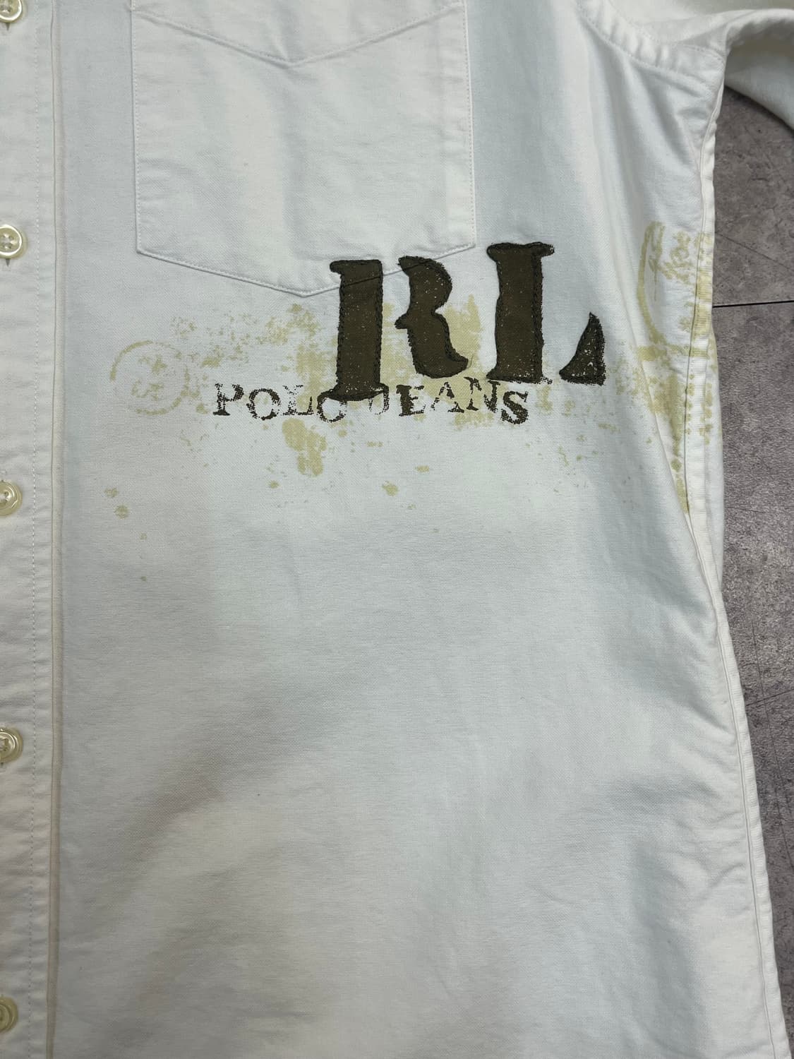 폴로 진스 셔츠 아이보리 M #csz2246 상품이미지3