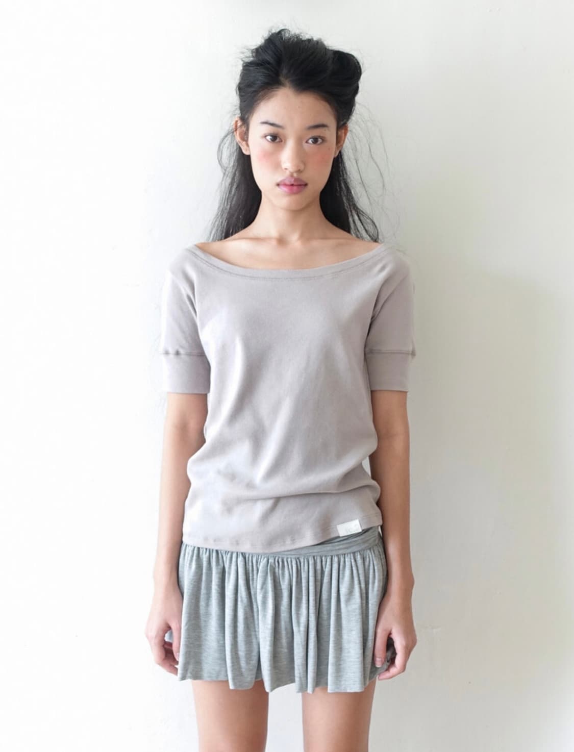 샵페어리 rib half top (greyish beige) 하프 탑 상품이미지1