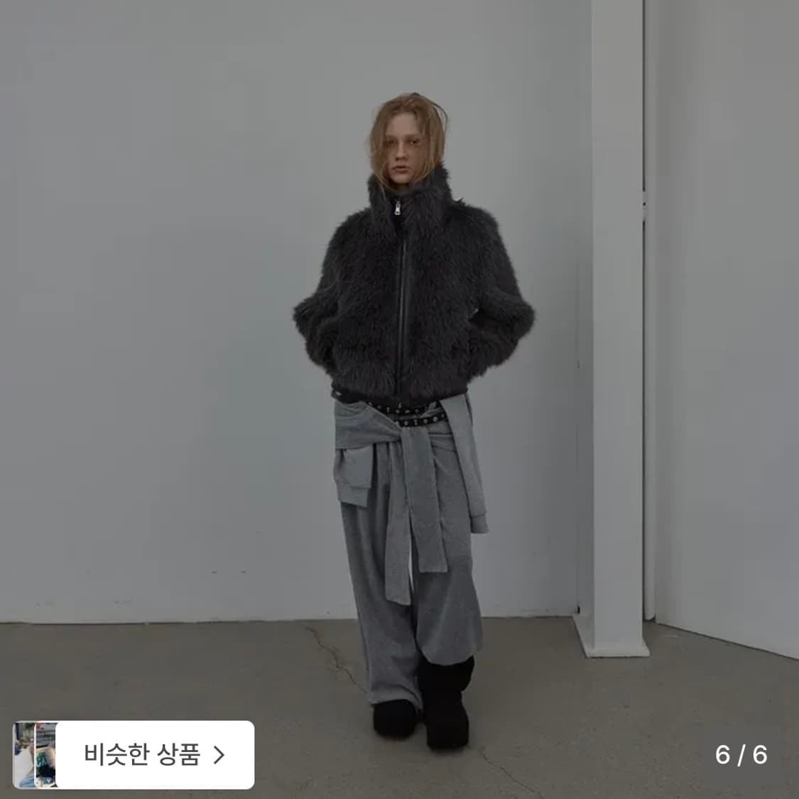 LCDC 퍼자켓 그레이 상품이미지2