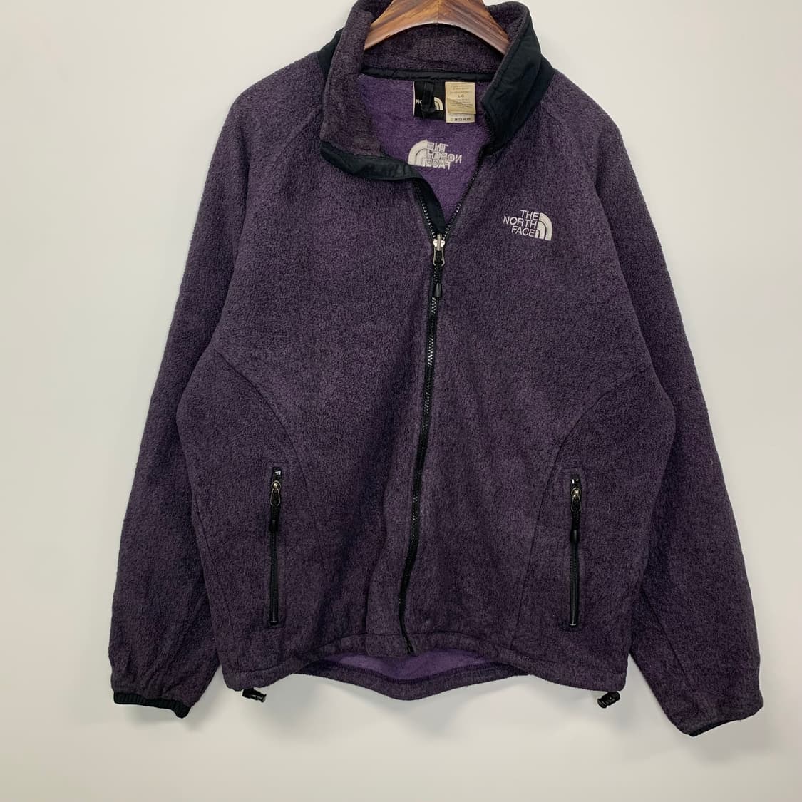 노스페이스 자수로고 퍼플 윈드 플리스 자켓 상품이미지2