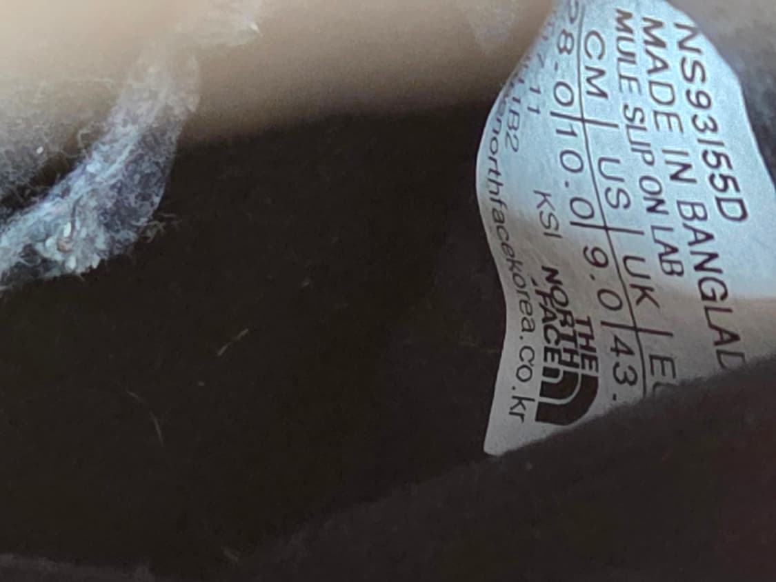 노스페이스 뮬 슬립온 블랙 색상 280mm입니다. 슬립온 스타일이라 신고 상품이미지5