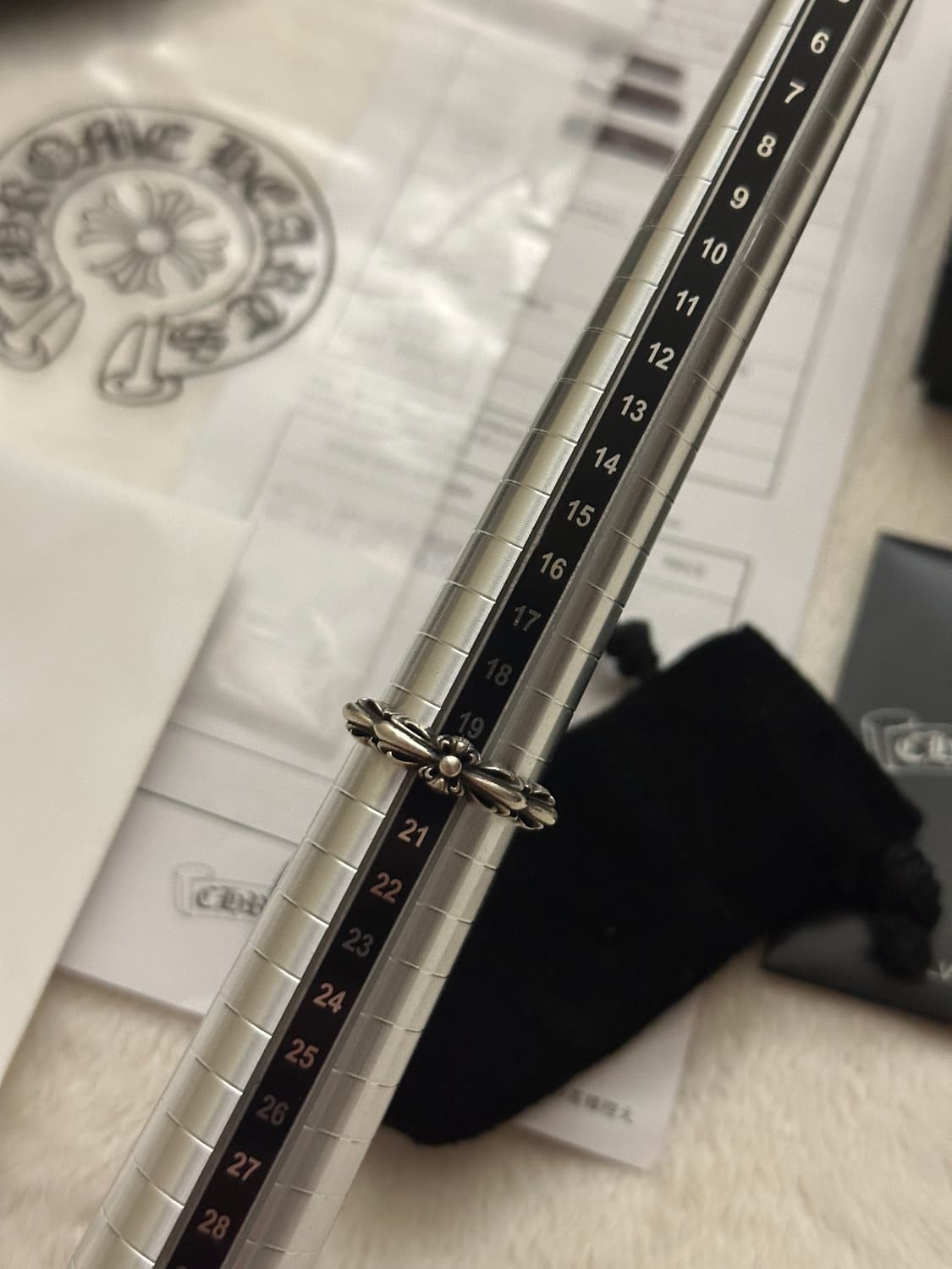 [us9.5]크롬하츠 베이비더블플로랄링 상품이미지2