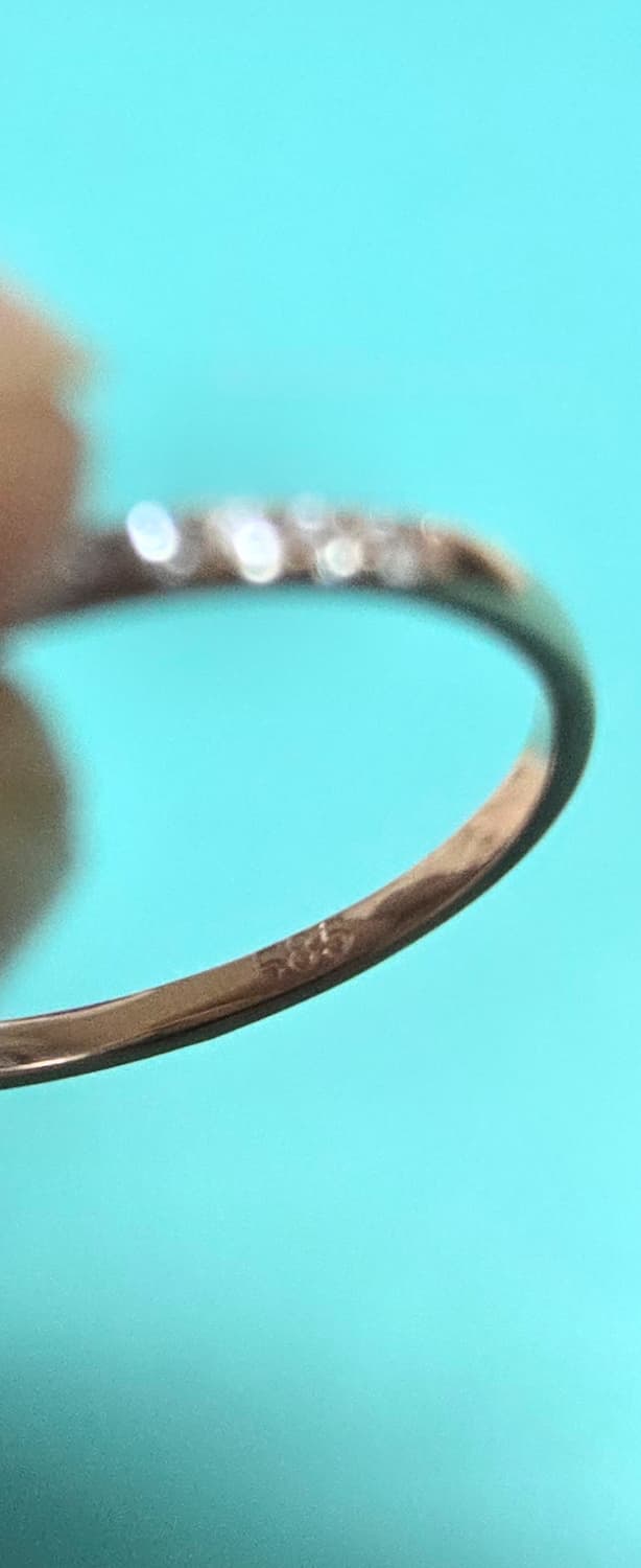 14k 로즈골드 큐빅 반지 18호 상품이미지2