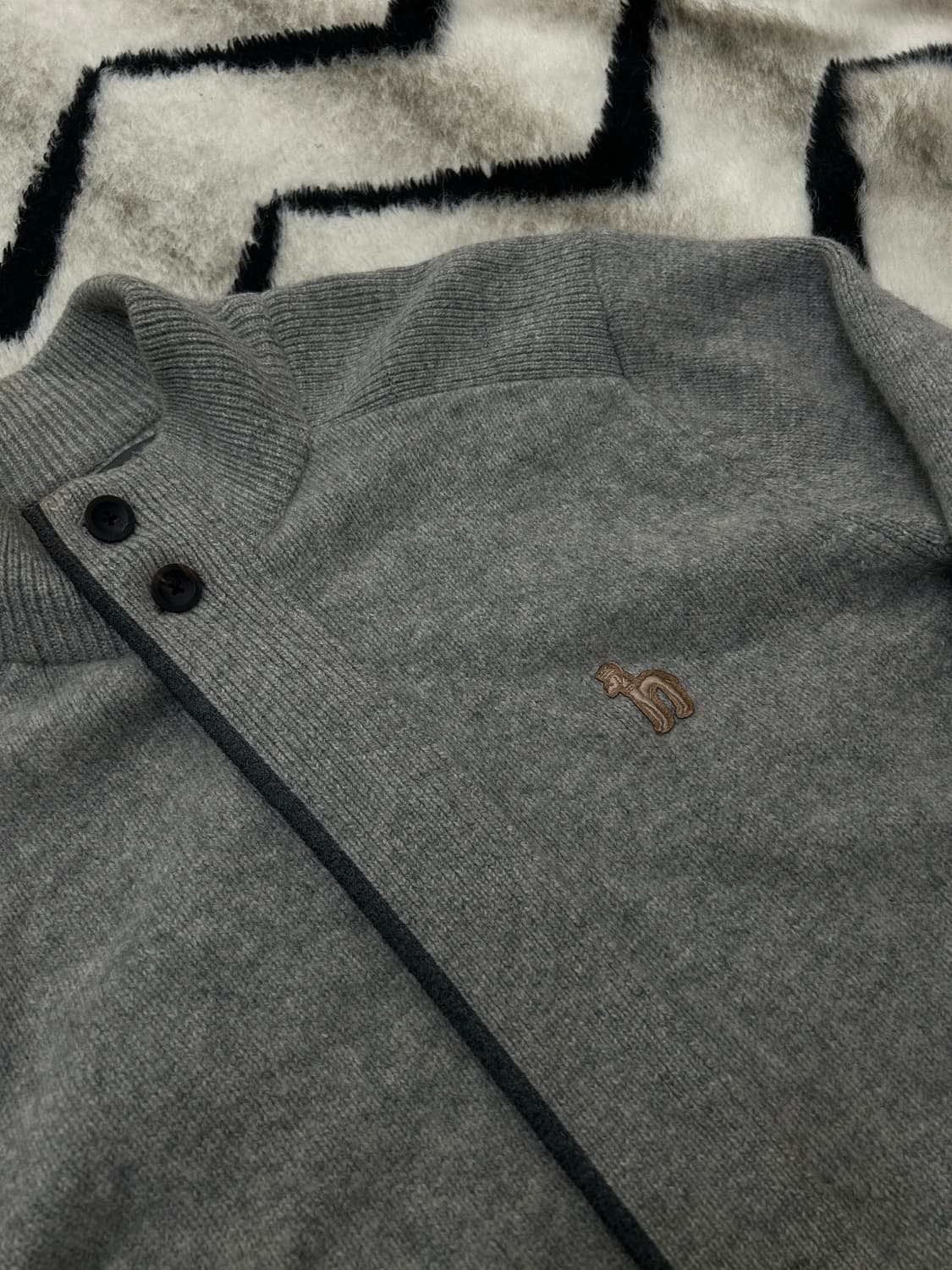 [XL]헤지스니트집업 방풍 자켓/그레이 상품이미지1