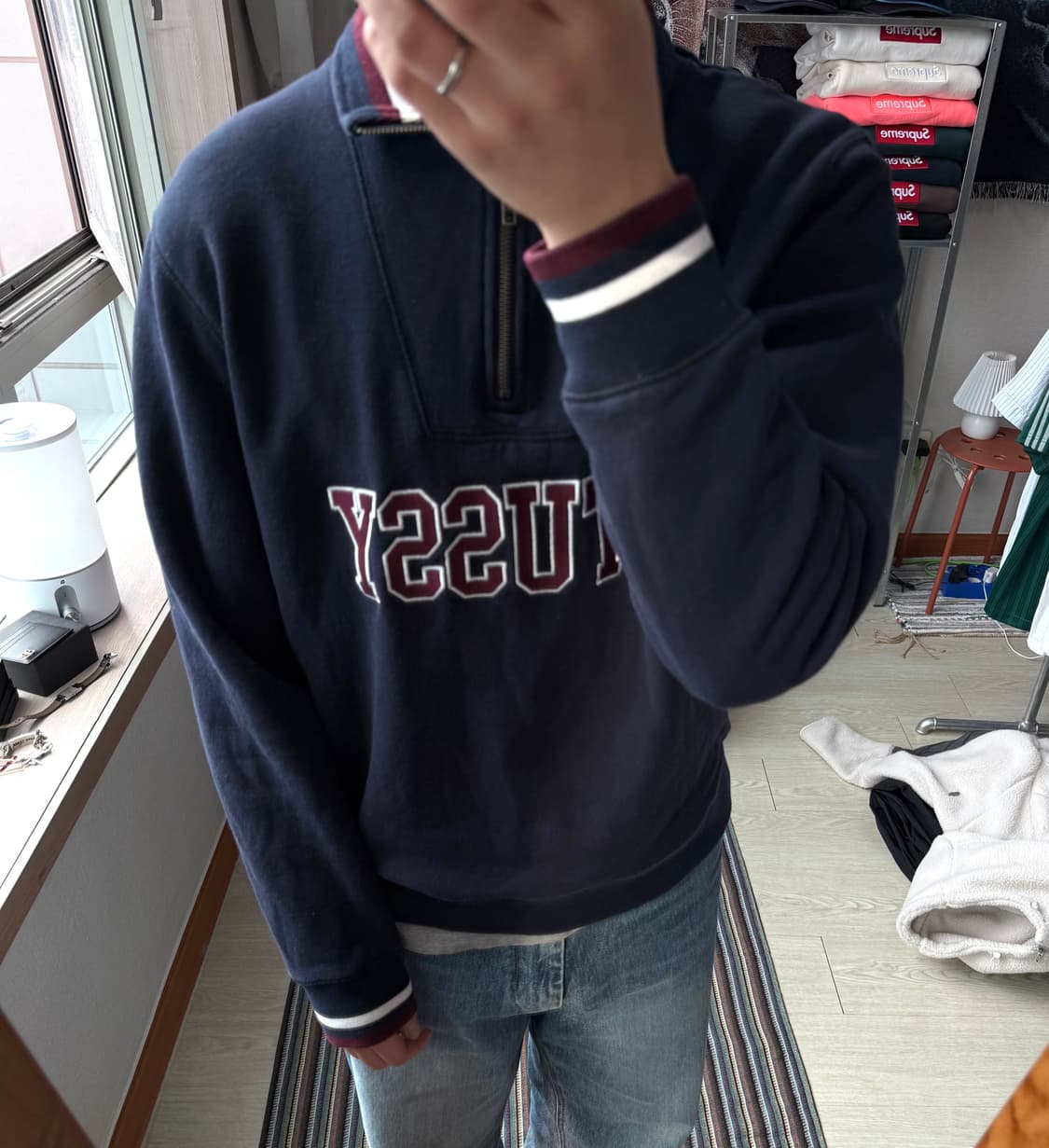 스투시 하프집업 맨투맨 상품이미지1