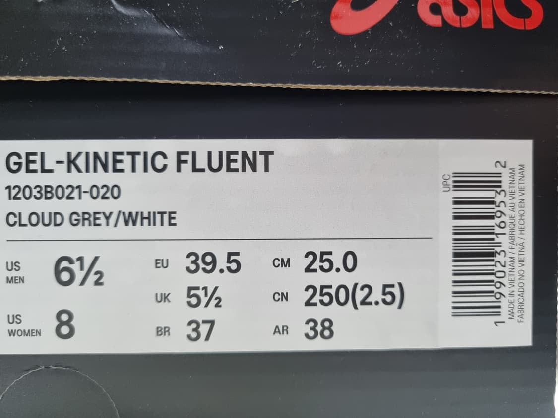 아식스 x 슈슈통 젤 키네틱 플루언트 클라우드 그레이 화이트 250 상품이미지3