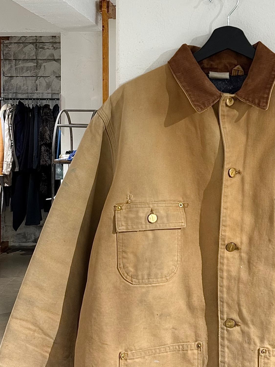 칼하트 90s 베이지 캔버스 초어 자켓 상품이미지2