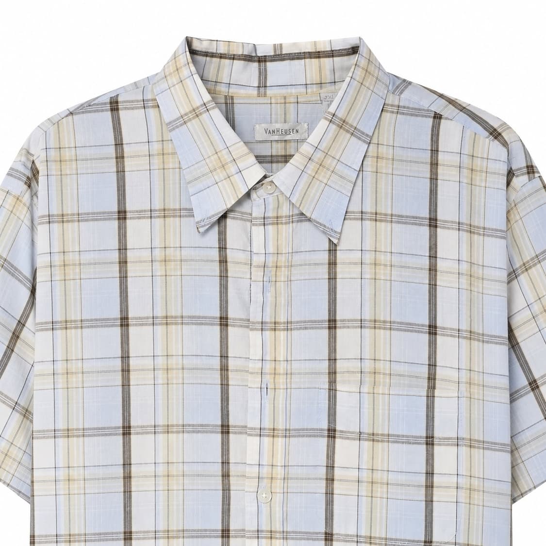 Van Heusen 반팔 체크셔츠 상품이미지1