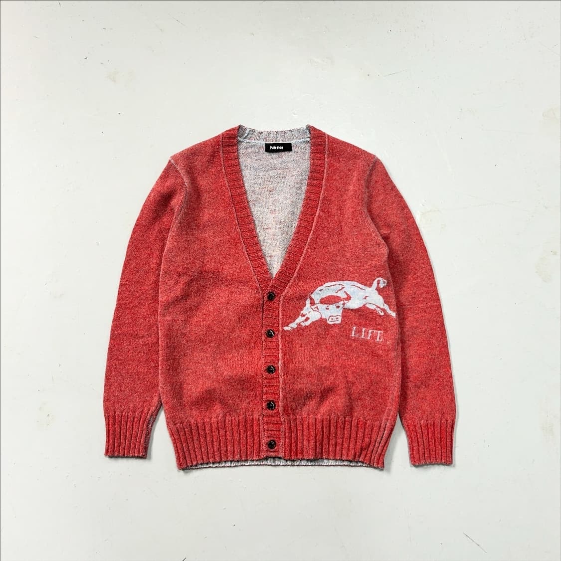 네넷 핑크 울 가디건  상품이미지1