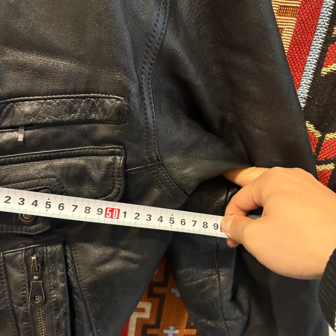 빈티지 양가죽 봄버 포켓 자켓 상품이미지7