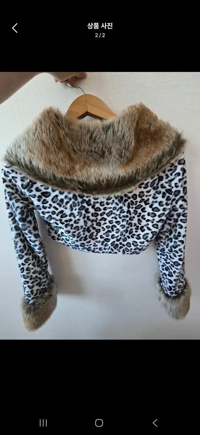 레오파드 오네갸루 퍼 크롭 자켓 상품이미지2