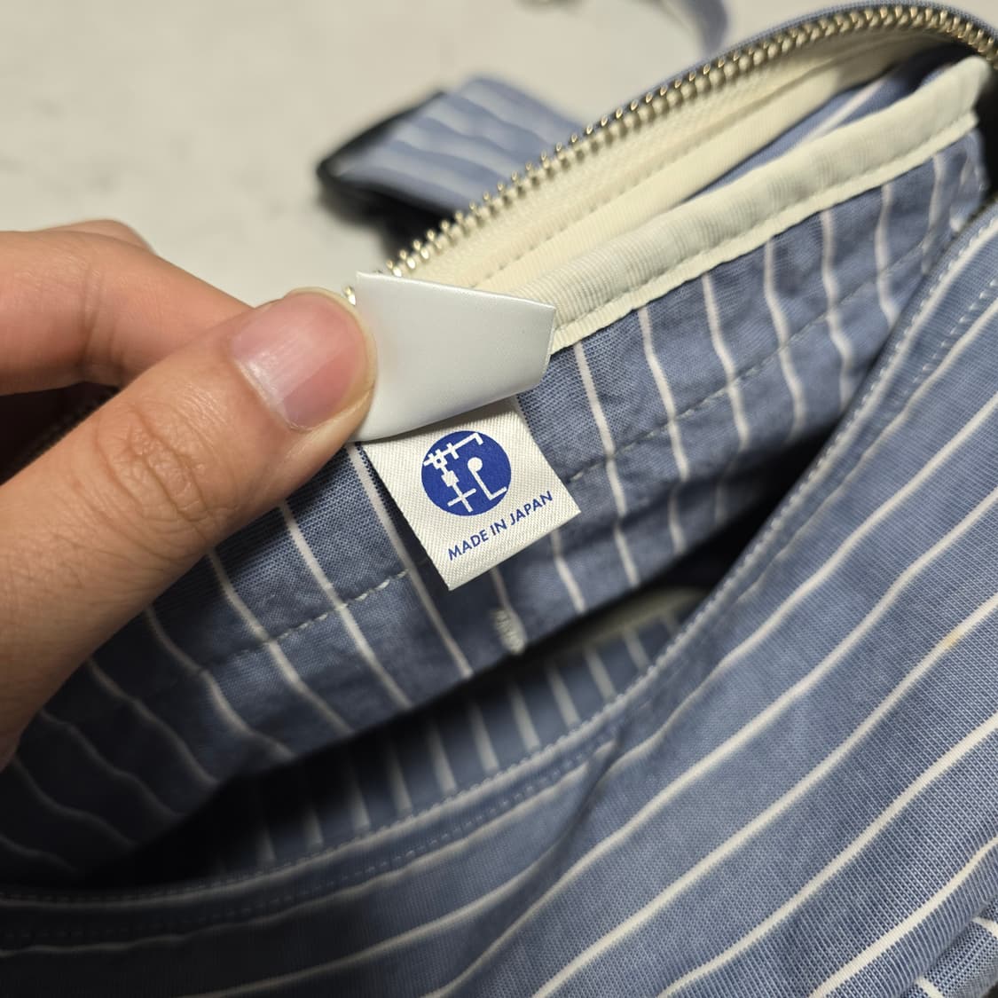 요시다포터 스트라이프 코튼 투웨이 힙색 상품이미지5