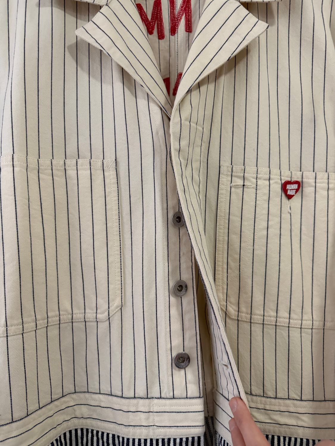 휴먼 메이드 히코리 워크 오버올 스트라이프 올인원 제품 상품이미지4