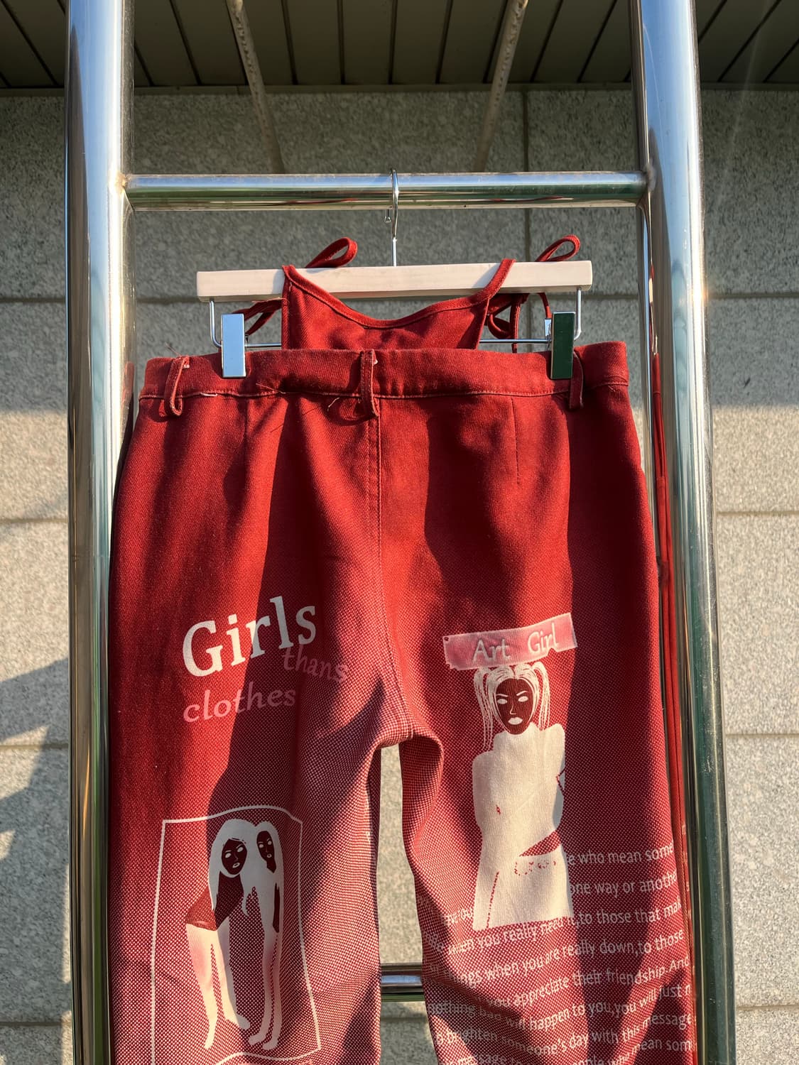 빈티지 레터링 리본 팬츠  상품이미지5