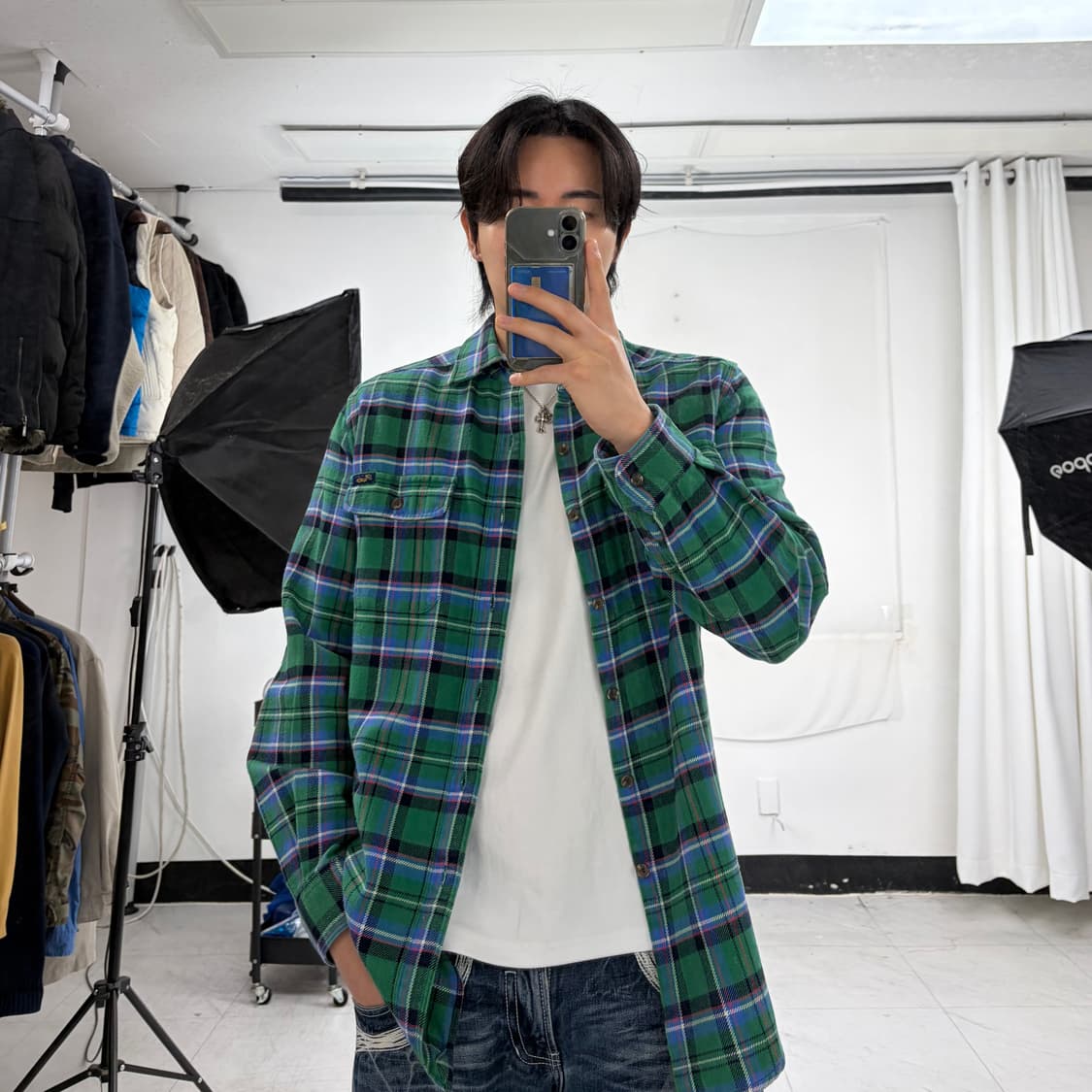 a296) 폴로랄프로렌럭비 x 파이렉스비전 플란넬 셔츠 상품이미지2