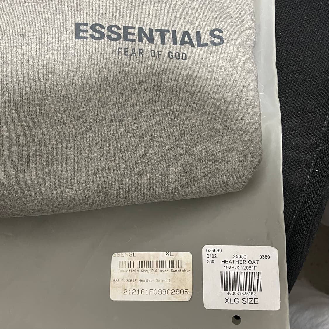 피어오브갓 에센셜/ 체스트 로고 스웻셔츠 헤더 오트밀/ XL 상품이미지9