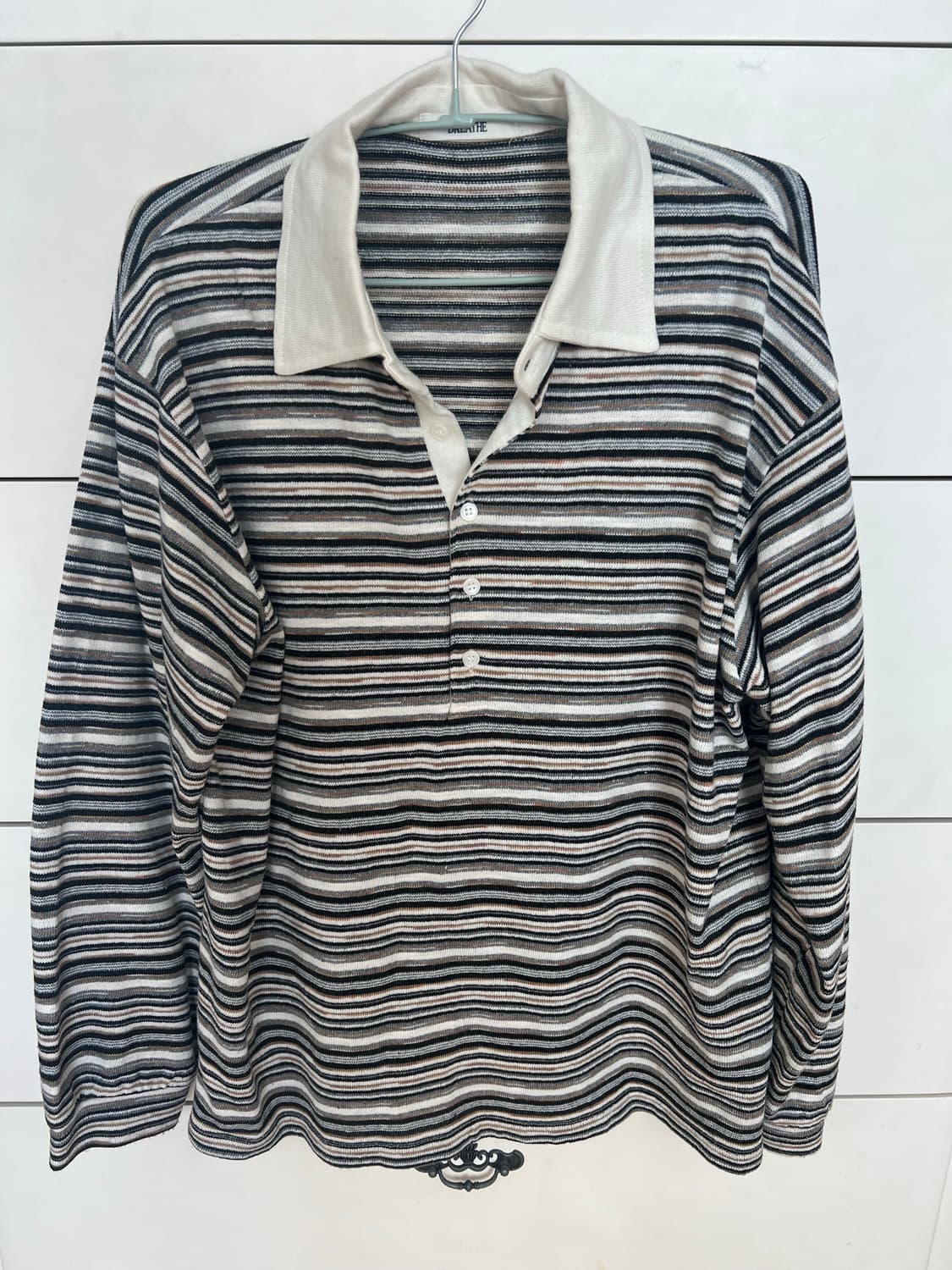 yueproject 단가라 니트 티셔츠 상품이미지1