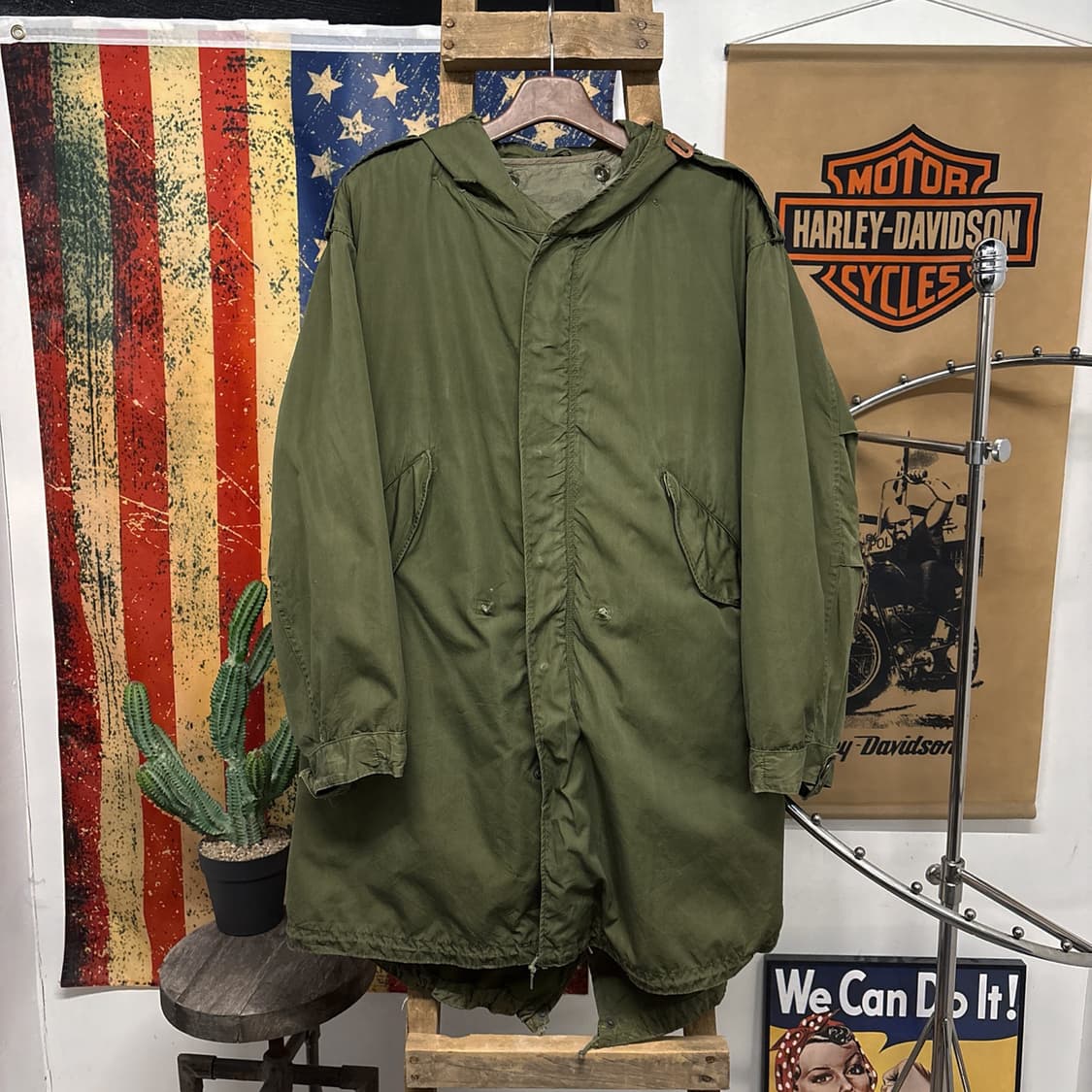 50s 오리지널 M-51 파카 1951년 초기생산 1세대 은지퍼 N434 상품이미지1