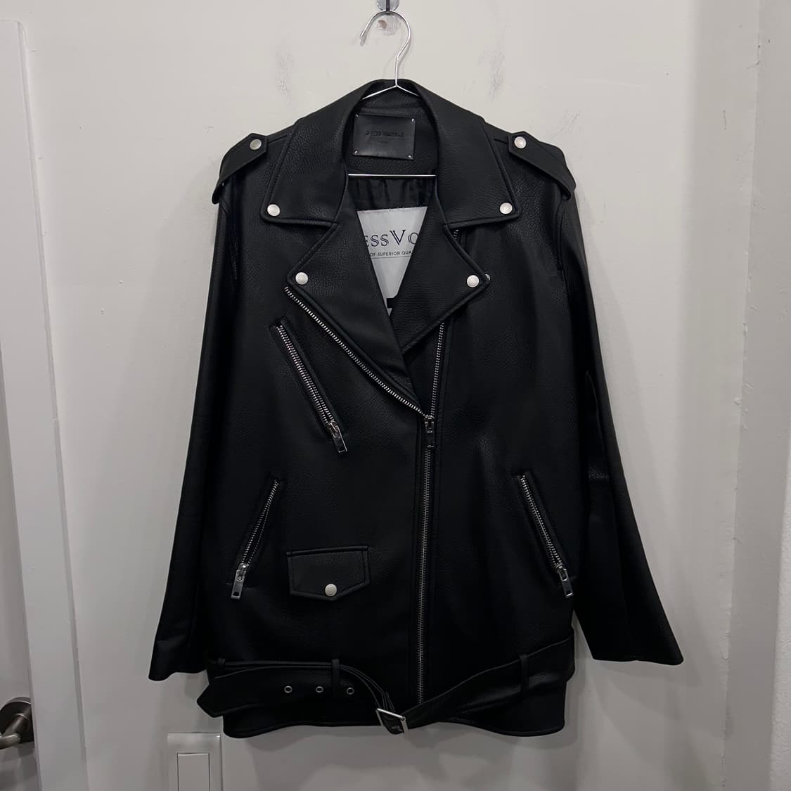 드레스볼륨 에코레더 무광 라이더 자켓 상품이미지2