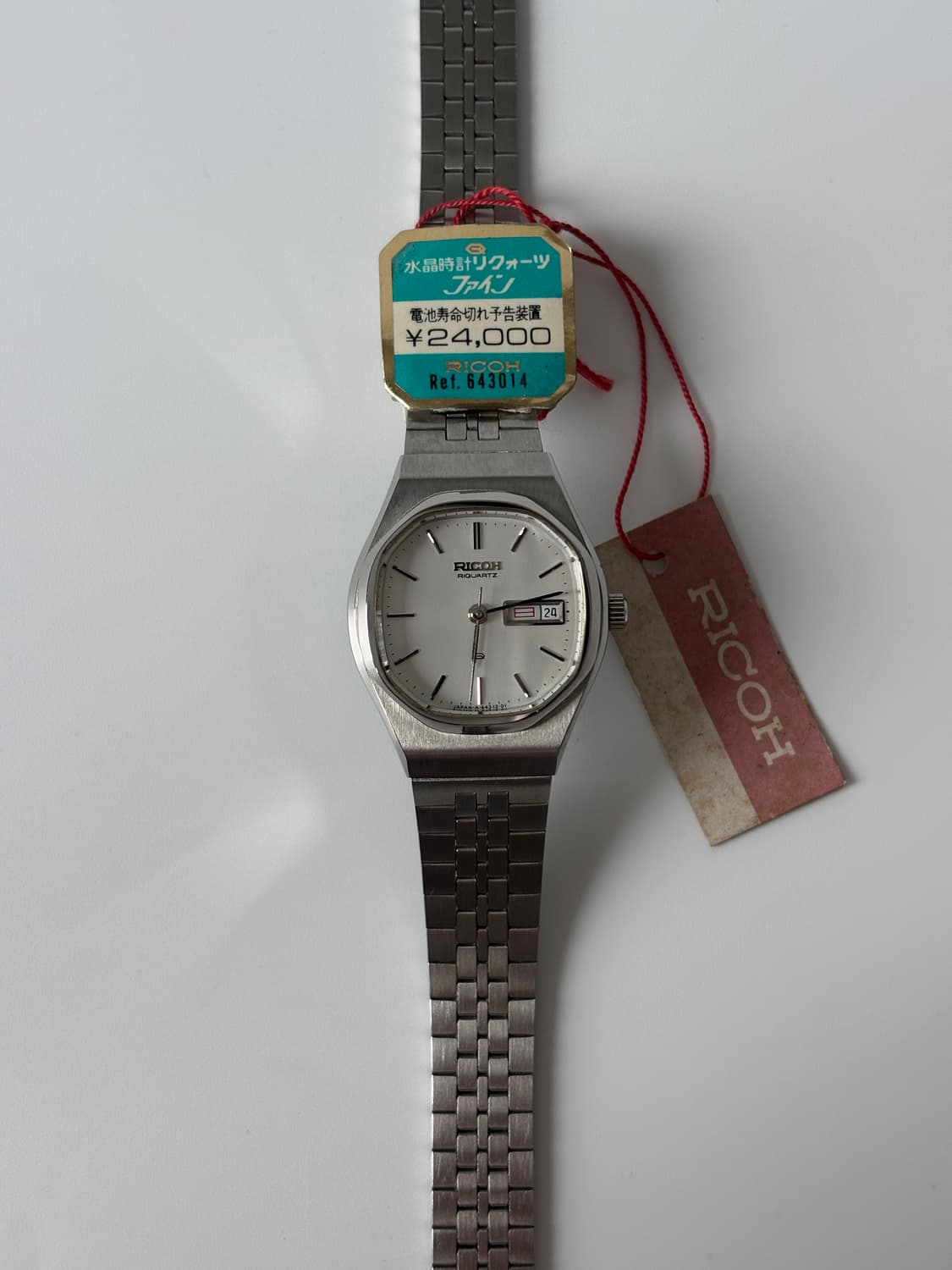 리코 1980년대 빈티지 시계 실버 쿼츠 여성 데드스탁 상품이미지2